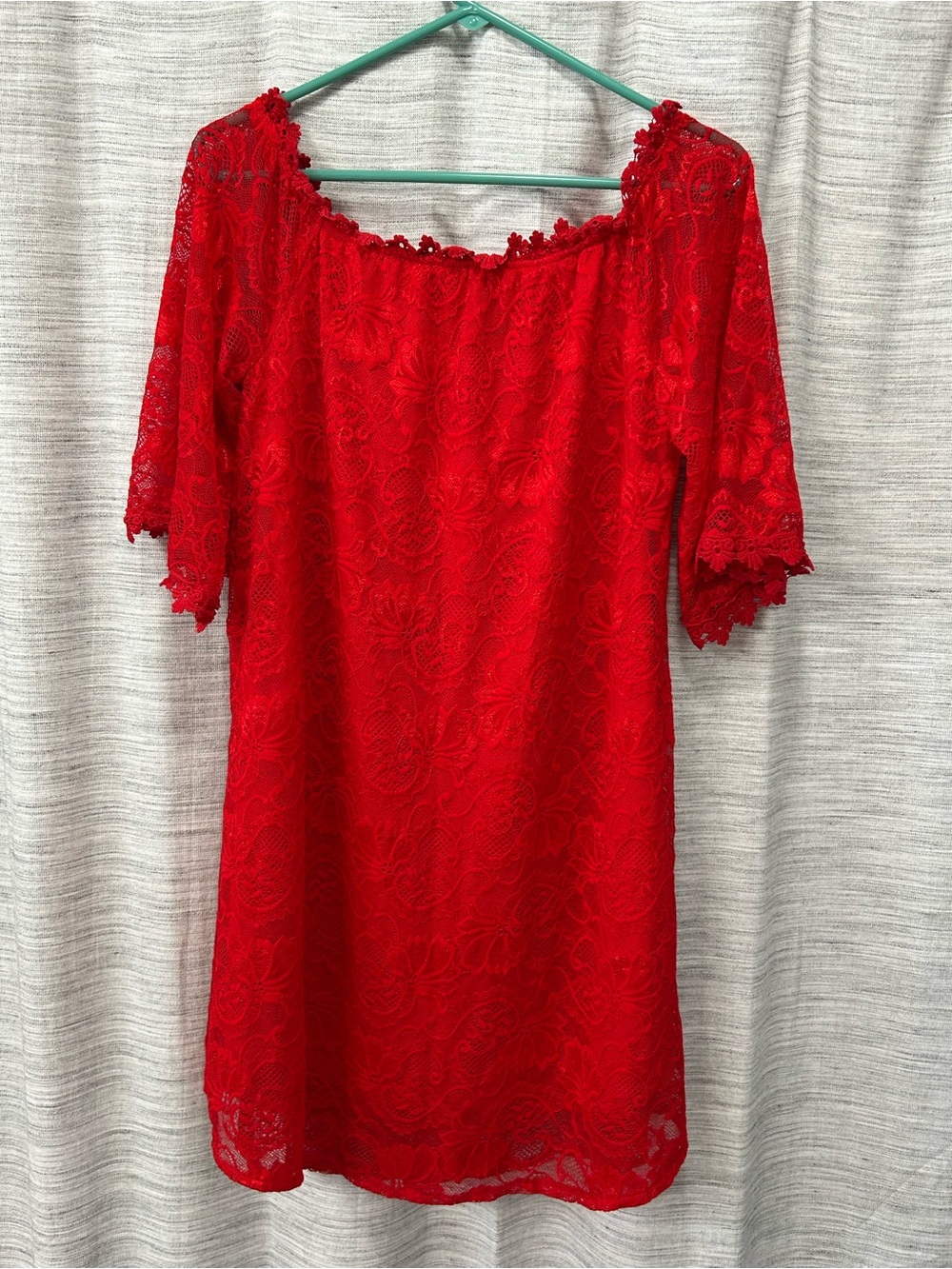 MIHOLL Red Lace Mini Dress size medium new with tags western country concert